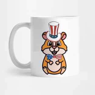 Funny hamster is ready for independence day Mug